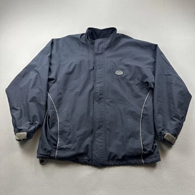 Vintage Nike FIT Jacket Mens Large Black Full Zip Windbreaker Swoosh Logo 90s - Image 1 of 4