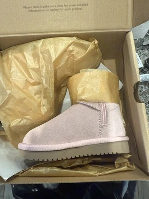 Koolaburra by UGG lids Koola Mini II Suede Boots Pink with bow - Image 1 of 4