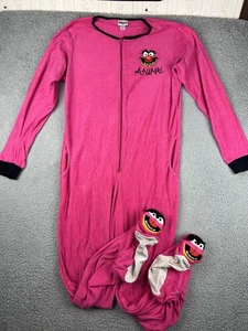 Los Muppets Animal Pijama Una Pieza Mujer Grande Rosa Vellón Cremallera Pies Disfraz - Imagen 1 de 14
