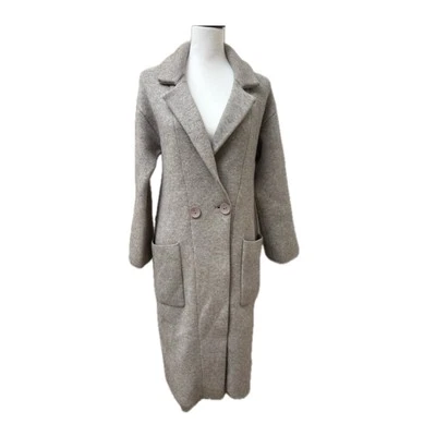 Love Token Abrigo Largo Suéter Abrigo Trench Talla Pequeña S Gris Jaspeado Gran Tamaño Foto 1 de 4