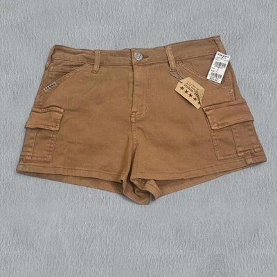 Nuevo con etiquetas Pantalones Cortos FiveStar General Cargo Para Mujer 7/28 Marrón Tostado Bolsillos Laterales Flexibles Medianos Foto 1 de 4