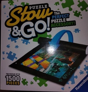 Two Ravensburger Puzzle Stow And Go Mat (1500pc Puzzle) Travel 46x26" mat - Picture 1 of 3