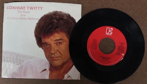 Conway Twitty-The Rose/It's Only Make Believe-Elektra 7-69854 7" W/Pic Sleeve - Picture 1 of 1