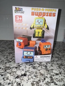 Push & Go Transforming Roboter Spielzeugautos - Baufahrzeuge für Kinder - 4 Stück - Bild 1 von 4