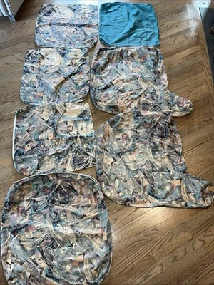 Vtg 90s Abstract Paint Splatter Print Throw Pillow Sofa Couch Cushion Covers MCM - Image 1 of 4