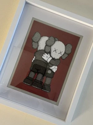 Rare “KAWS TOGETHER” Original Framed Art Card - 2018 - Image 1 of 4