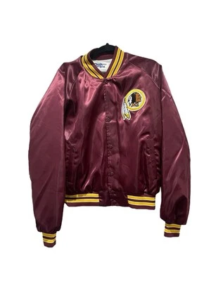 Chaqueta Bomber Washington Redskins Vintage Línea Tiza Satén L Talla XL Hecha en EE. UU. Foto 1 de 4