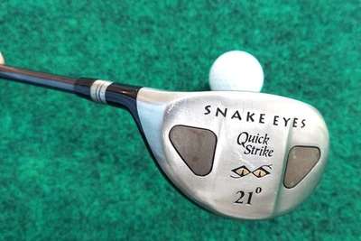 SNAKE EYES TOUR Hybrid 21* loft LEFT HAND club Graphite w/ Lamkin Grip + ball - Image 1 of 4