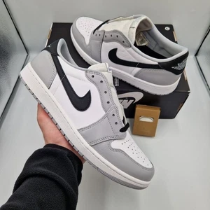 Nike Air Jordan 1 Retro Low OG Wolf Grey White Men's UK 9 NEW ✅ - CZ0790-110 - Picture 1 of 22