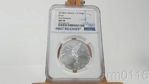2018 MO MEXICO FIRST RELEASES 999 SILVER ROUND COIN 1/2 OZ LIBERTAD NGC MS70 - Picture 1 of 4