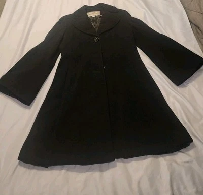 Chaquetón grande de lana forrado negro Jessica Simpson Foto 1 de 4