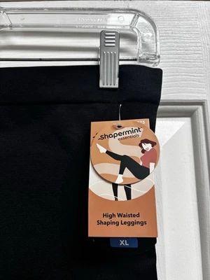 Shapermint NWT Size XL  L* High Waisted Shaping Ankle Leggings Black Seamless - Image 1 of 4