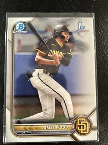 Bowman Chrome 1st James Wood Chrome Prospects 2022 #BCP-108 Padres Nationals MLB - Imagen 1 de 2