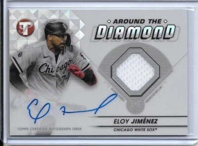 2023 TOPPS PRISTINE ELOY JIMENEZ JERSEY SIGNED AUTO #ADR-EJ CHICAGO WHITE SOX - Image 1 of 2