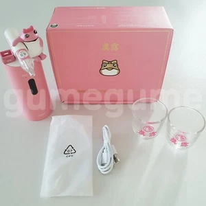 Hite Jinro Toad Frog Soju Automatic Dispenser Pink & Shot Glass 2EA FedEx - Picture 1 of 2