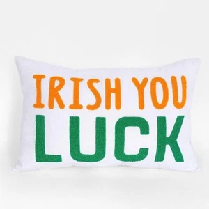 Irish You Luck - St. Patrick's Day Throw Pillow - Spring Decorative pillow - Picture 1 of 2