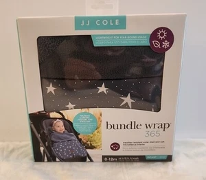 Stroller Bundle Wrap Lightweight JJ Cole Blue Gray White Stars 0-12 Months NEW - Picture 1 of 5