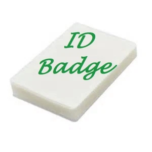 ID Badge 5 Mil 100 Laminating Pouches NO SLOT 2.56 x 3.75 X-Clear - Picture 1 of 6