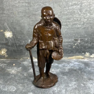 Bronze Ancien Vietnamien - Vieux Paysan, Hanoï Tonkin, ca. 1900/1920 - Picture 1 of 9
