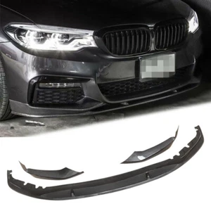 ABS Fit 2017-2020 BMW 5 Series G30 G31 M Sport Front Splitter Bumper Carbon Look - Picture 1 of 6