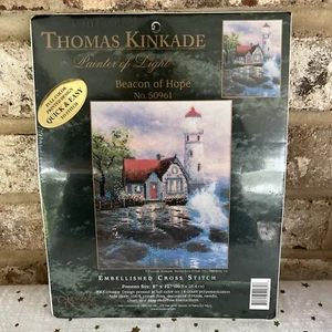 Candamar Thomas Kinkade Beacon of Hope 50961 Stamped Cross Stitch Kit - Picture 1 of 3
