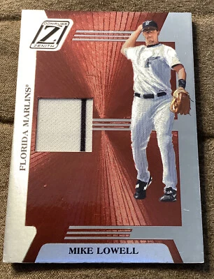 MIKE LOWELL 2005 Zenith Z-Jerseys Florida Marlins GAME USED JERSEY - Image 1 of 2