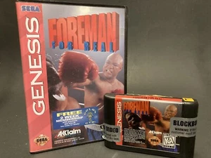 Foreman for Real (Sega Genesis, 1995) Cartridge & Case - Picture 1 of 8