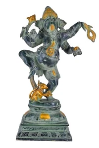Standing Ganesha Statue Lord Ganesha Idol Vinayaka Sculpture Hindu Good Luck God - Picture 1 of 6