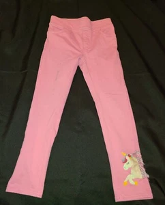 Pre-Owned 365 Kids From Garanimals Girls Size 6 Pink Pants With Unicorn - Picture 1 of 4