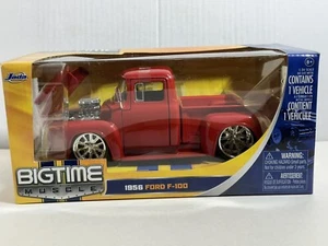 JADA BTM 1956 FORD F100 PICKUP TRUCK RED 1:24 DIECAST MODEL CAR 90485 #92 - Picture 1 of 7