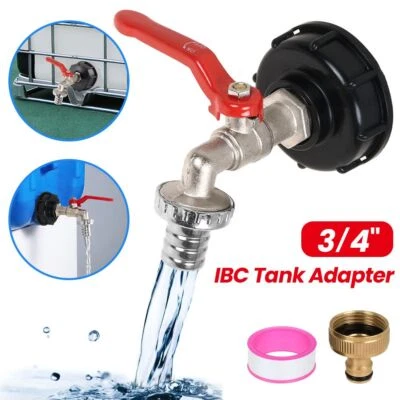 IBC Container Steckkupplung + 3/4"Wasserhahn + Adapter Anschluss Absperrhahn DE - Bild 1 von 4