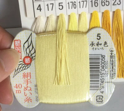 Japanese Silk thread for hand sewing  / 40 meters : color number 5 - Image 1 of 4
