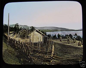Glass Magic Lantern Slide RANDSFJORD C1900 NORWAY - Picture 1 of 2