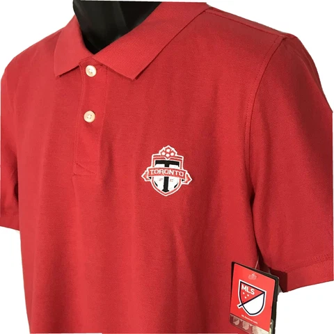 Toronto FC MLS Soccer Polo Shirt Men's M Medium Red Cotton Sogo Sports NWT Cover