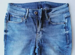 W26 L25.5 SIZE 8 G-STAR RAW 3301 HIGH SKINNY STRETCH INDIGO BLUE WOMEN'S JEANS - Picture 1 of 7