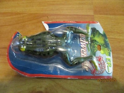 Señuelo de pesca Budweiser Talking Frog vintage Johnson stock antiguo nuevo en paquete Foto 1 de 3