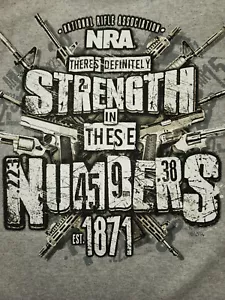 T-shirt adulta NRA Strength In These Numbers GRIGIA - Foto 1 di 2