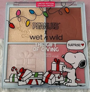 Wet n Wild Peanuts The Gift Of Giving Face Quad Palette Highlighter & Blush New! - Picture 1 of 2
