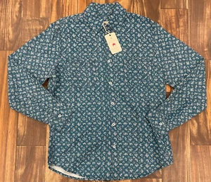 NWT Agave Denim Riviera Long Sleeve Button Up In Dark Blue Size: Medium - Picture 1 of 5