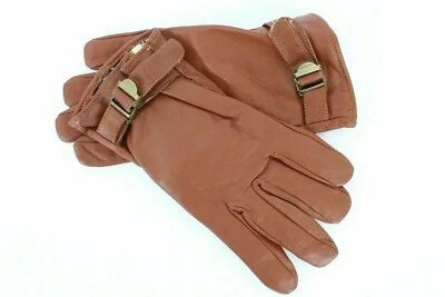 Guanti in Pelle Vintage Marroni Imbottiti in Lana Uomo Donna taglie S, M, L - Image 1 of 4