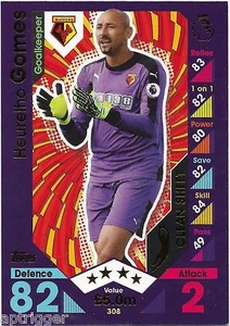2016 / 2017 EPL Match Attax Base Card (308) Heurelho GOMES Watford - Picture 1 of 1