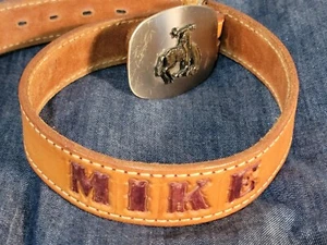 Nocono Leather Western Belt "MIKE" with Rodeo Buckle Size S 22 - Picture 1 of 6