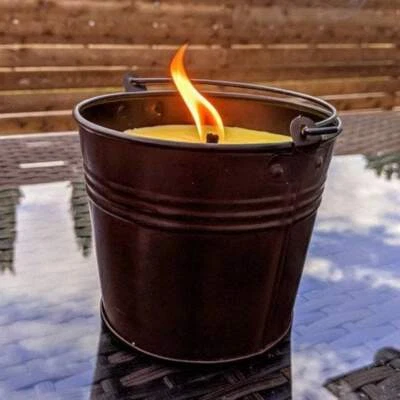 Outdoor Citronella Bucket Candle with Handle - 22 oz (Dark Brown) - Image 1 of 4