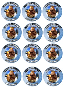 12 Personalised Gruffalo Muffin Cake Cupcake Topper Edible Icing/Rice - Picture 1 of 3