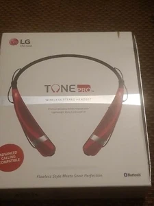 New LG Tone Pro HBS-760 RED Wireless Bluetooth Stereo Headset Premium Neckband - Picture 1 of 1