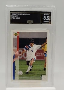 1994 Upper Deck #268 Mia Hamm World Cup Soccer Rookie RC GMA 8.5 USWNT - Picture 1 of 2