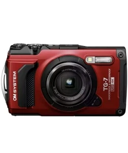 OM System TG-7 red Digitalkamera 12 Megapixel Rot Stoßfest, Wasserdicht, Olympus - Bild 1 von 1