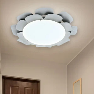 Floreale Parete Lampada da Soffitto Vetro Tondo Fiore Camere Bambini Beleuchtung - Foto 1 di 12