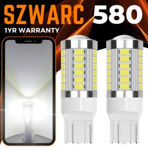 T20 580 Led DRL Side Light Super Bright White Smd W21/5w 7443 Reverse Bulbs 12v - Picture 1 of 12