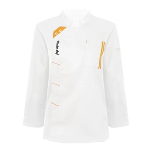 Unisex Long Sleeve Chef Coat Jacket Kitchen Workwear Cooking Uniform Shirts Tops - Picture 1 of 88